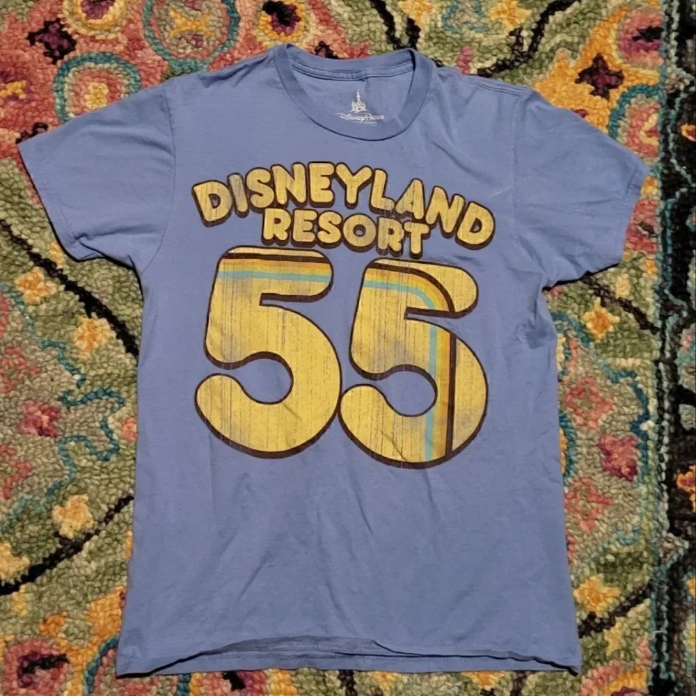 Disneyland Resort Retro 55th Anniversary T Shirt Blue Women's Small